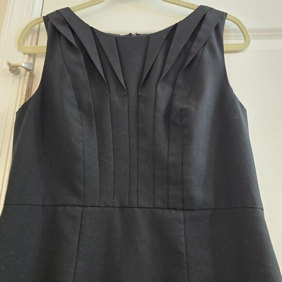 Ann Taylor Black Wool Blend Scoop Neck Sheath Dress - Picture 2 of 7